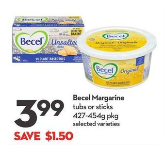 Longo's Becel margarine tubs or sticks offer