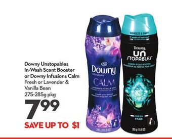 Longo's Downy unstopables in-wash scent booster or downy infusions calm fresh or offer
