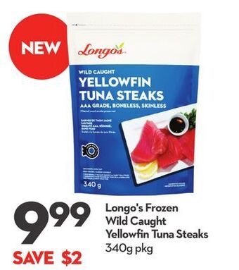 Longo's Longo's frozen wild caught yellowfin tuna steaks offer