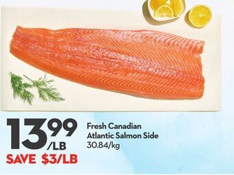 Longo's Fresh canadian atlantic salmon side offer