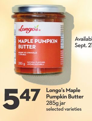 Longo's Longo's maple pumpkin butter offer