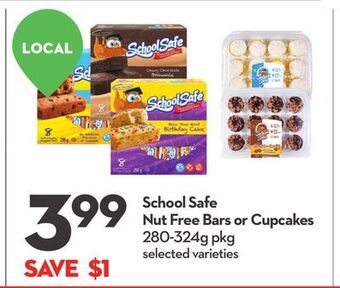 Longo's School safe nut free bars or cupcakes offer