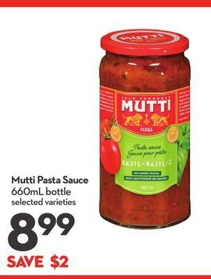 Longo's Mutti pasta sauce offer