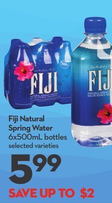 Longo's Fiji natural spring water offer