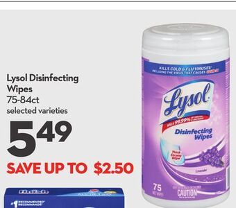 Longo's Lysol disinfecting wipes offer