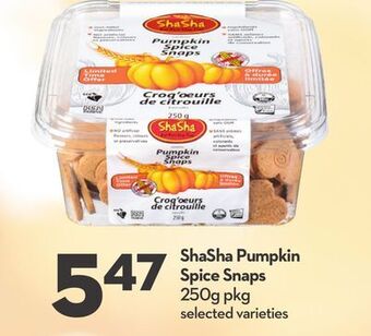Longo's Shasha pumpkin spice snaps offer