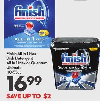 Longo's Finish all in 1 max dish detergent all in 1 max or quantum ultimate offer