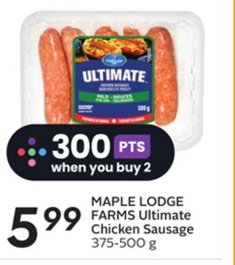 Sobeys Ultimate chicken sausage offer