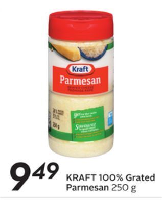 Sobeys 100% grated parmesan offer