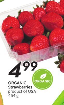 Sobeys Organic strawberries offer