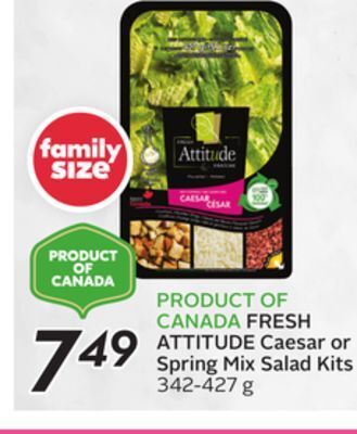 Sobeys Caesar or spring mix salad kits offer