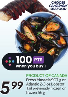 Sobeys Fresh mussels offer