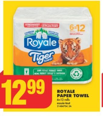 No Frills Royale paper towel, 6=12 rolls offer