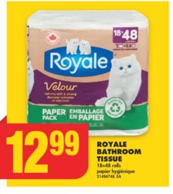 No Frills Royale bathroom tissue, 18=48 rolls offer
