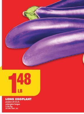No Frills Long eggplant offer