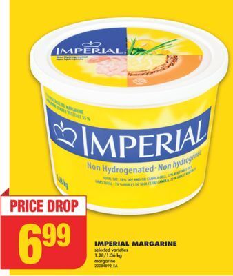 No Frills Imperial margarine, 1.28/1.36 kg offer