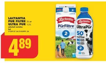 No Frills Lactantia pur filtre, 2 l or ultra pur, 1.5 l offer
