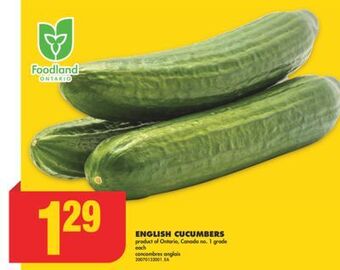 No Frills English cucumbers offer