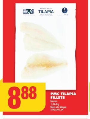 No Frills Pmc tilapia fillets, 1.36 kg offer