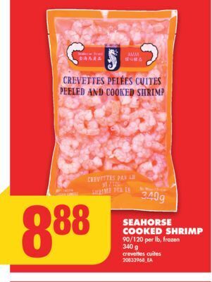 No Frills Seahorse cooked shrimp, 340 g offer