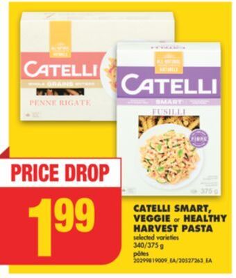 No Frills Catelli smart, veggie or healthy harvest pasta, 340/375 g offer