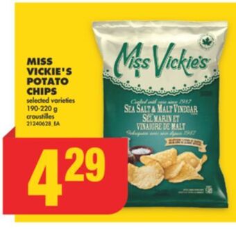 No Frills Miss vickie's potato chips, 190-220 g offer
