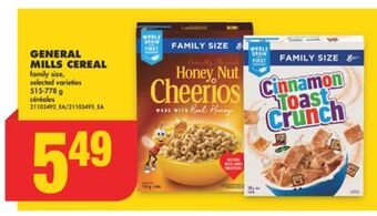 No Frills General mills cereal, 515-778 g offer