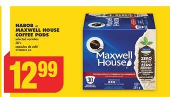 No Frills Maxwell house coffee pods, 30's offer