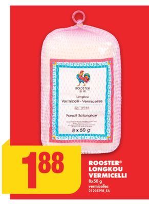 No Frills Rooster longkou vermicelli, 8x50 g offer