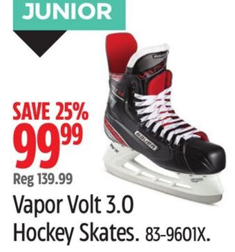 Canadian Tire Bauer vapor volt 3.0 hockey skates offer
