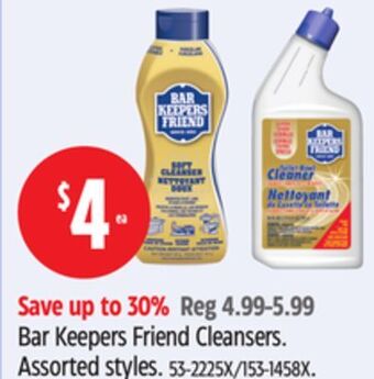 Canadian Tire Bar keepers friend cleansers offer