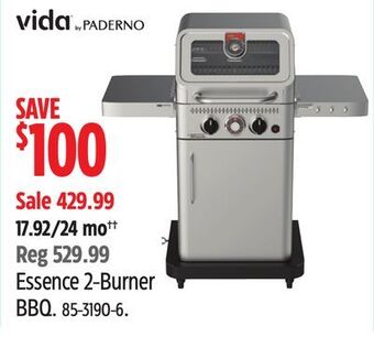 Canadian Tire Vida by paderno essence 2-burner bbq offer
