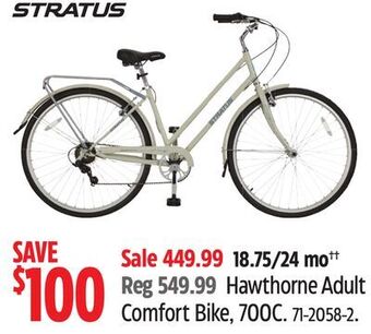 Canadian Tire Stratus hawthorne adult comfort bike, 700c offer