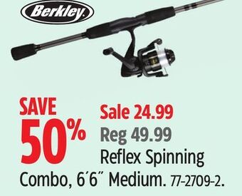 Canadian Tire Berkley reflex spinning combo, 6´6˝ medium offer