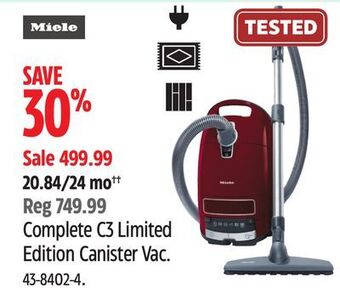Canadian Tire Miele complete c3 limited edition canister vac offer