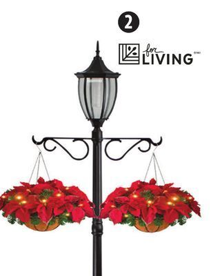 Canadian Tire For living cresmont outdoor solar lamp & planter, black or white offer
