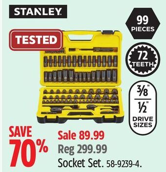 Canadian Tire Stanley socket set offer