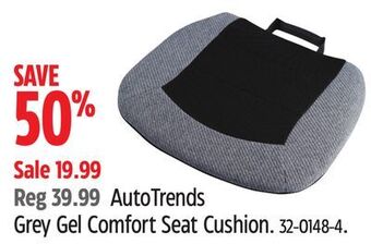 Canadian Tire Autotrends grey gel comfort seat cushion offer