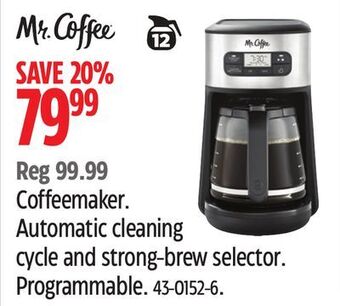 Canadian Tire Mr. coffee coffeemaker offer