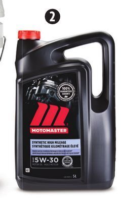 Canadian Tire Motomaster synthetic high mileage motor oil offer