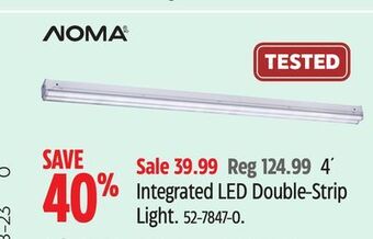 Canadian Tire Noma 4' integrated led double-strip light offer