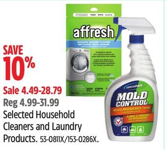 Canadian Tire Concrobium selected household cleaners and laundry products offer