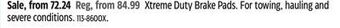 Canadian Tire Pro.series xtreme duty brake pads offer