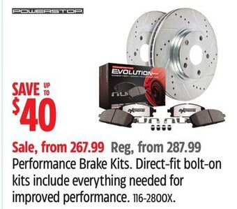 Canadian Tire Powerstop performance brake kits offer