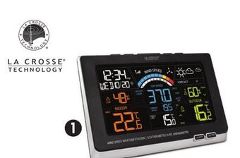Canadian Tire La crosse colour weather station with wind speed gauge offer
