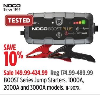Canadian Tire Noco boost series jump starters offer