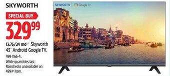 Canadian Tire Skyworth 43 android google tv offer