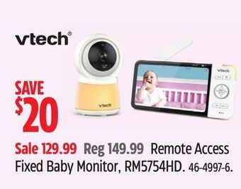 Canadian Tire Vtech remote access fixed baby monitor, rm5754hd offer