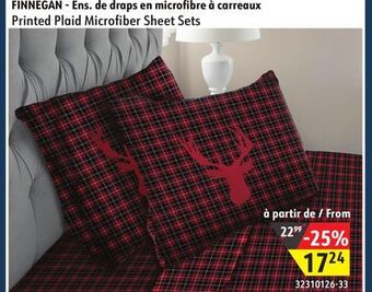 Sushi Shop Printed plaid microfiber sheet sets offer