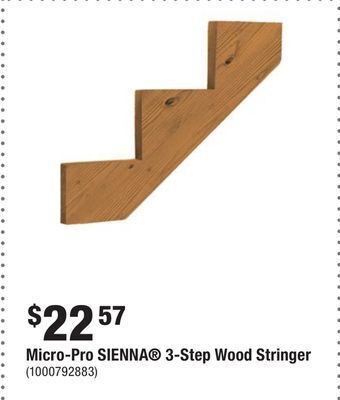 Home Depot Micro-pro sienna 3-step wood stringer offer